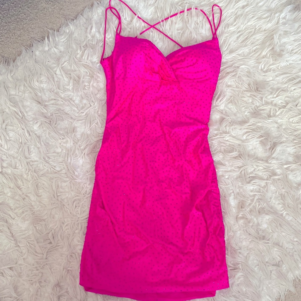 Hot Pink Bedazzled Dress🩷